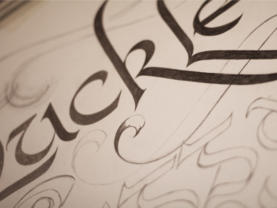 Muckle Flugga development calligraphy design designer hand drawn lettering pencil scottish uncial