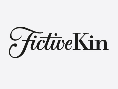Fictive Kin Logotype custom custom lettering fictive fictive kin hand lettered identity kin lettering logo logotype script serif
