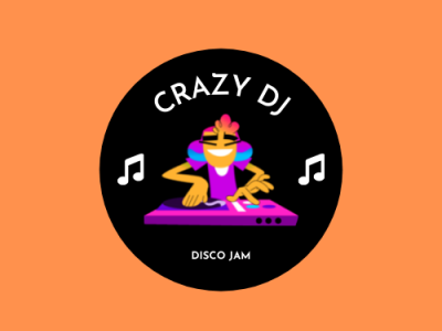 Crazy Dj - Logo agency app branding business design illustration logo