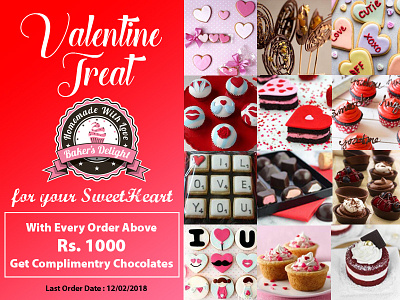 BakersDelight Valentines Day Office art bakery design funky and fresh graphic design post social media social media design socialmedia