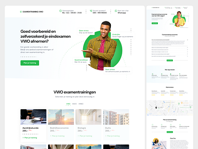 Landing and inner pages for exam clean design flat illustration landing logo page pascal robert ui