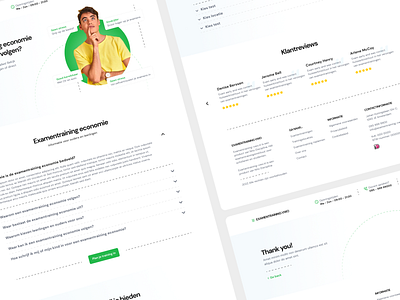 Inner pages ExamTraining clean design flat illustration landing logo page pascal robert ui