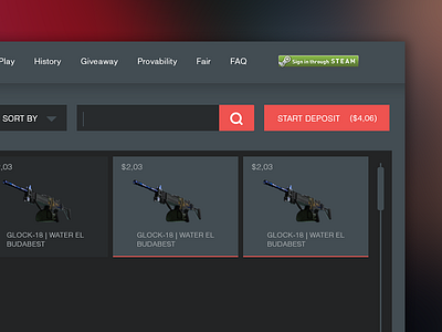 CsGo deposit page