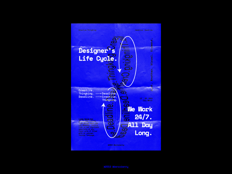 Designer's Life Cycle. typogaphy vector texture noise dailyposter poster