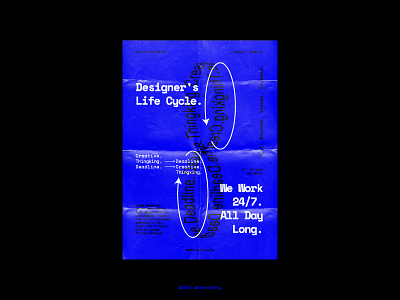 Designer's Life Cycle. dailyposter noise poster texture typogaphy vector