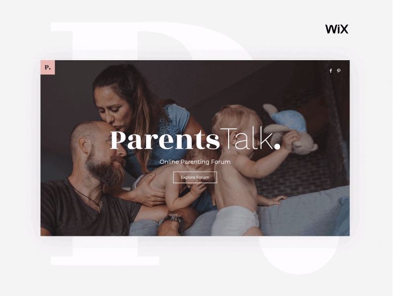 Wix Parenting Forum Template template design uiux design web design wix wix template