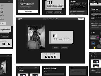 Portfolio Website | Landing Page | Mobile View dark theme design landing page portfolio responsive typography ui ux web web design website