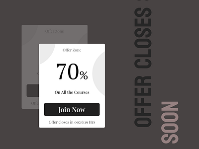 Offer Card | Pop-ups black and white cards dark theme design offer pop up research responsive typography ui uidesign ux uxdesign web web design