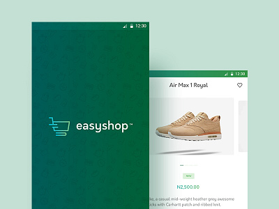 EasyShop app design ecommerce ui ux
