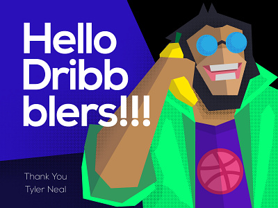 Hello Dribbble!!! design dribbble dribble first shot graphic design hello hello dribbble hello dribble illustration monkey typography