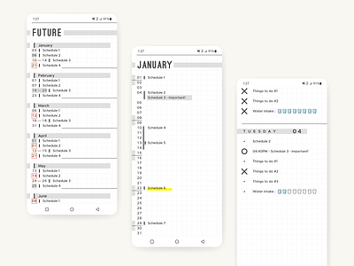 rollinotty #4: The roll for one year bullet journal calendar daily log flat future log monthly log planner ux