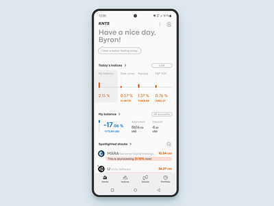 personalProject KNTS #9 bar chart comparing index investing profit stock trading ux