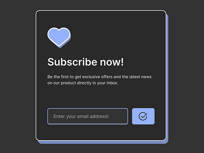 DailyUI #026 - Subscribe button dailyui dark mode email address simple subscribe text field ui
