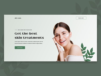 Skin Care Web Design branding design ui ux