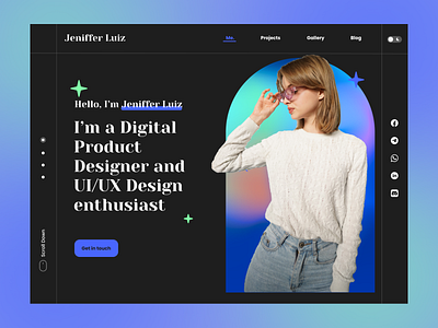 Personal Portofolio Landing Page - Dark Mode