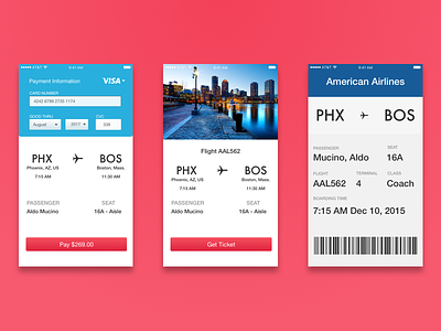 Flightshift - App Concept airline app boarding flat flight flight search mobile pass payment search ui ux