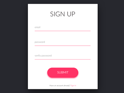Daily UI #001 - Sing Up Page daily daily ui flat form login signup ui web