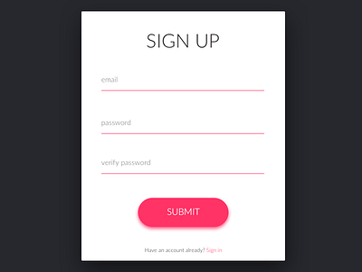 Daily UI #001 - Sing Up Page