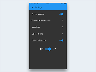 Daily UI #007 - Settings app daily ui interface material minimal mobile settings sketch ui ux
