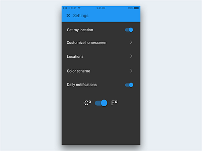 Daily UI #007 - Settings