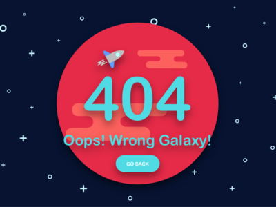 Daily UI #008 - 404 Page 404 daily daily ui flat galaxy illustration space ui universe vector web web design