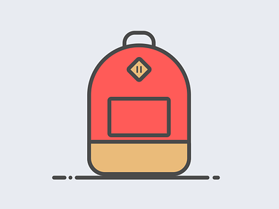 Backpack backpack illustration illustrator school sketch vector