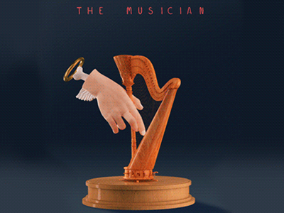 The Musician 2d 3d animation animator burstype cel design emanuele graphic loop marani motion