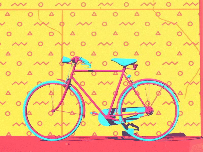 Bike ! animation bike cel color design emanuele graphic loop marani motion vfx