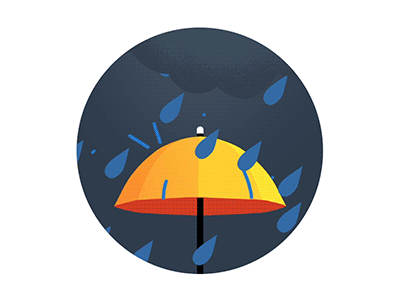 Umbrella 2d animated animation day emanuele gif loop marani rain raining render umbrella
