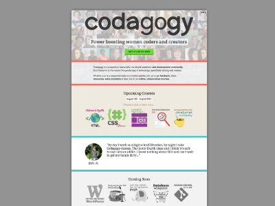 Codagogy Homepage v2.0 landing page website