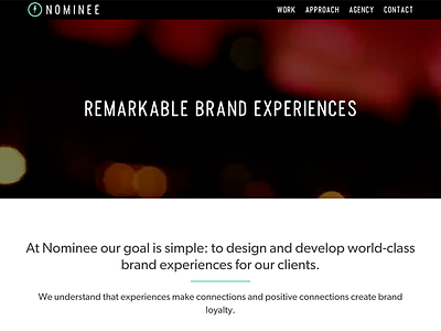 Nominee Shot company portfolio responsive web
