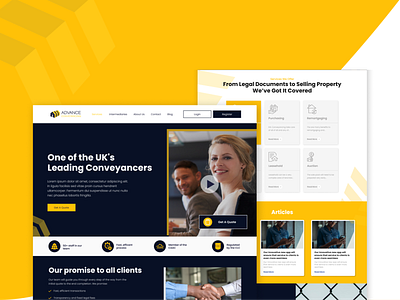 Advance Conveyancing illustration landing page ui webpage