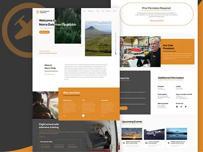 Aero Club Website Design branding graphic design landing page logo ui