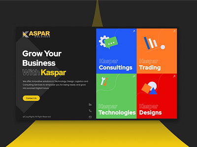 Kaspar Holdings Concept branding graphic design illustration logo ui ux