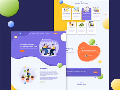 Creative Accounting - Landing Page branding design graphic design illustration landing page logo ui ux vector