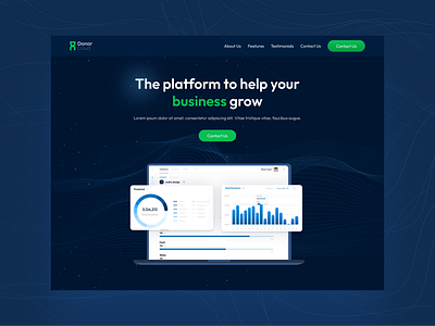 CloudBusiness - Landing Page branding design graphic design illustration landing page logo ui ux vector