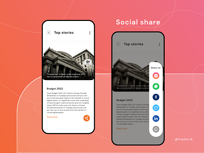 Social share app design dailyui figma instagram job linkedin mockup options share social ui uxdesign uxui whatsap