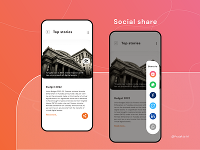 Social share app design