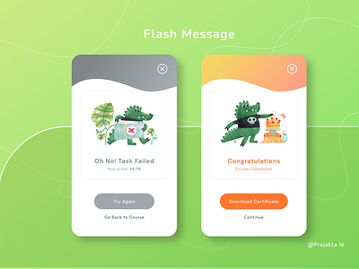 Flash messages - Daily UI 11 appdesign dailyui fail flashmessage message success uidesign uiux ux uxdesign