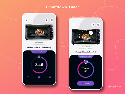 Countdown Timer - Daily UI 14 bluetooth clock clocktimer connect countdown countdowntimer dailyui restart timeleft timer timers uidesign uiux ux uxdesign