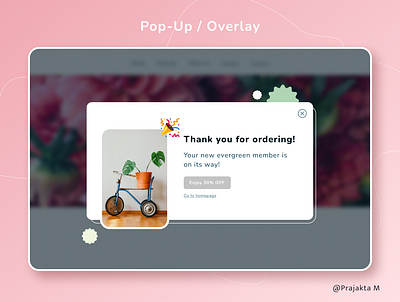 Pop-up / Overlay - Daily UI 16 close mesage notifcation overlay pop popup ui ux visual