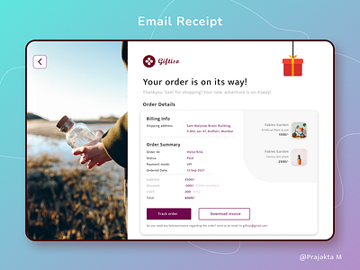 Email Receipt - Daily UI 17