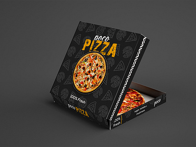 Pizza box Packaging by Pexel_Graphics on Dribbble