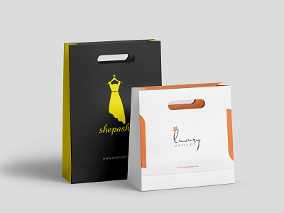 Shopping Bag box branding cosmetic packaging graphic design product label design shopping bag