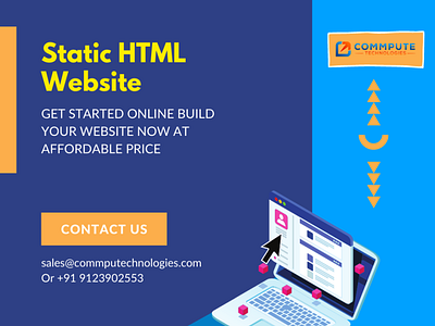 Static HTML Website Development Services - Commpute Technologies graphic design htmlcode htmlcss htmltemplate staticwebdesigning webdesign webdesigner webdeveloper webdevelopment