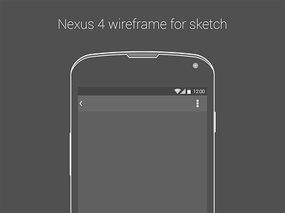 Nexus 4 Wireframe for .Sketch android free freebie nexus nexus 4 resources sketch wireframe