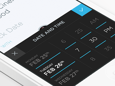 Date Picker app blue clean date ios iphone picker white