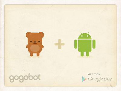 Gogodroid android bear cute gogobot illustration