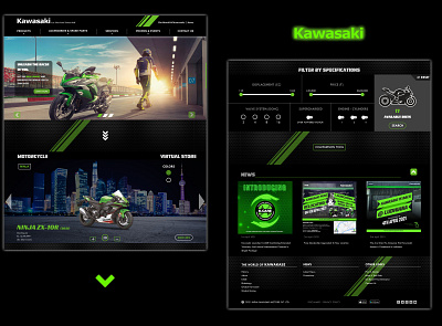 Kawasaki India Website Redesign app branding design graphic design illustration ui ux