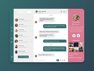 Direct messaging app beer challenge chat chatting cubrilo daily design diana direct friends fun messages messaging networking noah profile social ui ux